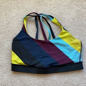 multi colored lulu bra